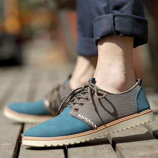  夏季新款韩版英伦系带平跟防滑大底板鞋男鞋休闲鞋 特价包邮