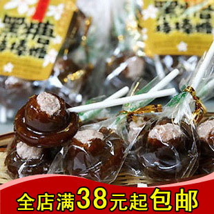  进口台湾特产零食 素手浣花黑糖棒棒糖/话梅棒棒糖 养颜补血