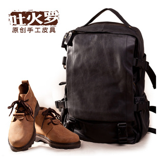  轻量化小牛皮 真皮双肩包 真皮 背包 男女都可用 TOKharoi云游2