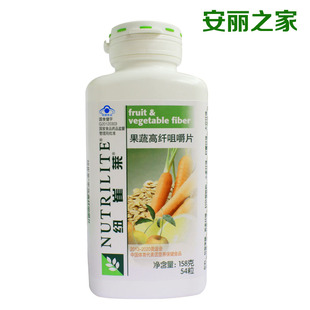  新国产安利果蔬纤维片 果蔬高纤咀嚼片 纽崔莱膳食纤维果蔬54粒