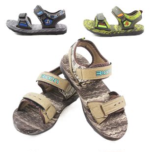  品牌童鞋新款男童中大童儿童魔术贴凉鞋沙滩鞋运动迷彩拖鞋