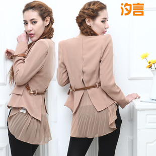  春装新款女装 韩版正品短款女士西服外套 女款时尚修身小西装