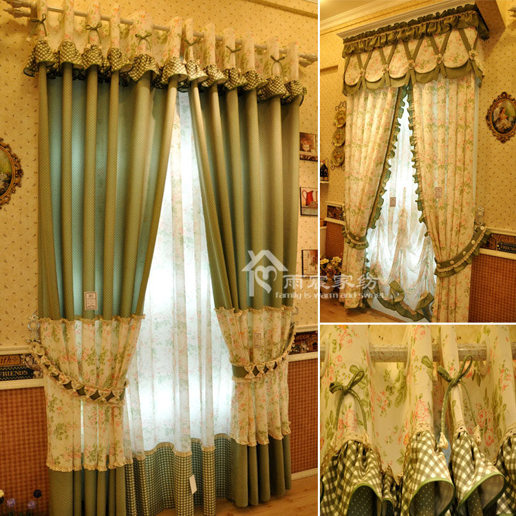 [rain] * spirit * Chen Sen American Pastoral Korean / bedroom / study window shade cloth curtain screens