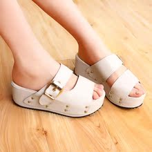 The summer word drag fresh thick crust slope with waterproof sandals and slippers fish head heel Women muffin sandals women