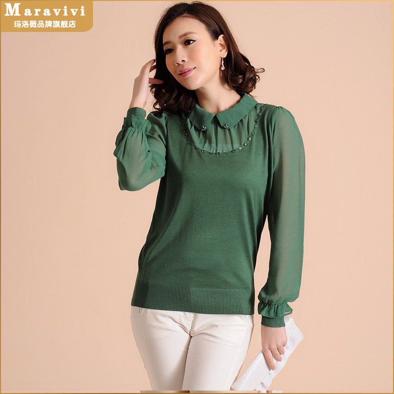 【毛衣 <em>翻领</em>】_开襟毛衣<em>小翻领怎么织</em>_<em>开衫</em>毛