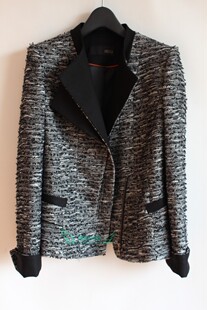  阿伟商贸新款出口原单韩国AB.FZ品牌女粗布亮丝小香西装西服外套