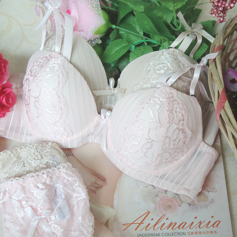 一件包邮 女生纯棉格子<em>文胸</em> 少女<em>全棉</em>彩色英伦