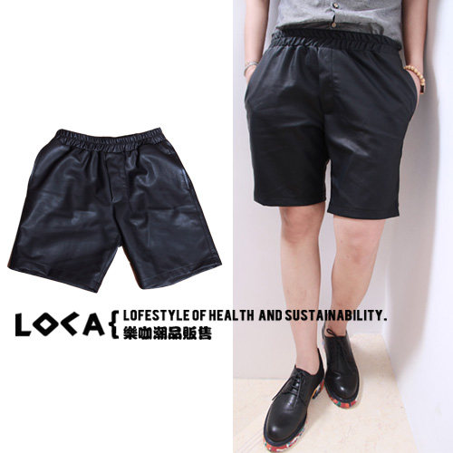 BIGBANG GD Givenchy GIVENCHY wind walk five loose leather pants leather pants pants