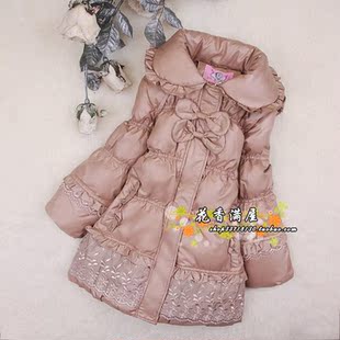  新款反季【两件包邮】专柜正品女童中长款儿童羽绒服Y682