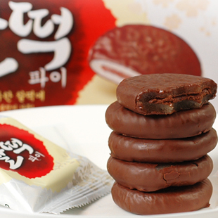  韩国 LOTTE乐天 立夏饼 花香巧克力夹心打糕派 186g克(250) 手工
