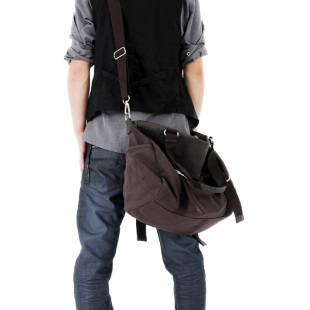  【My.bao】时尚厚实帆布包大包休闲手提单肩斜跨多用男包旅行包