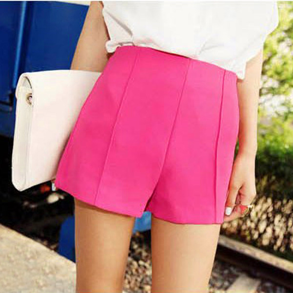 2013 summer new Korean women plus size tall waist shorts, Candy-colored summer casual skirts hakama 087