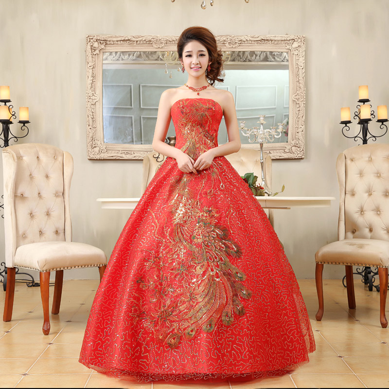 清仓价 大红色婚纱齐地抹胸绑带结婚季 2013新款韩版新娘装婚纱礼服301 清仓价 大红色婚纱齐地抹胸绑带结婚季 2013新款韩版新娘装婚纱礼服301