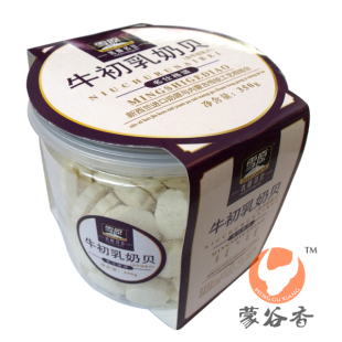  内蒙古特产 高端乳制品 雪原 桶装牛初乳奶贝奶片 好吃放不下300g