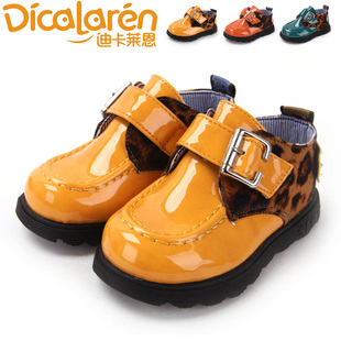  新款韩版童靴 时尚短靴 侧拉链PU皮 低帮短靴皮鞋 春秋款儿童鞋子