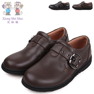  【儿童节跨店满减】兄妹猫童鞋男正品春款男孩大童绅士牛皮鞋