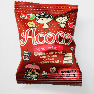  年货非油炸型膨化食品 菲律宾WL威廉爱可可玉米片（巧克力味）12g