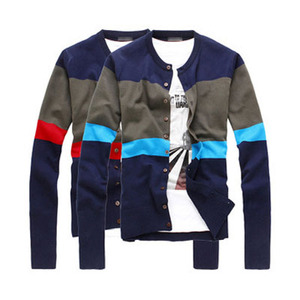 新款男士情侣<em>开衫</em>保暖<em>针织衫男开衫外套</em>男修身