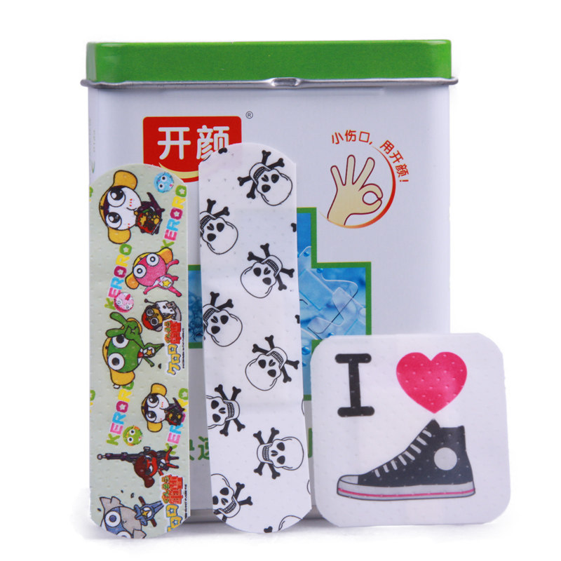 开颜卡通铁罐创可贴  可爱止血贴 创口贴  随机发货不选色24片