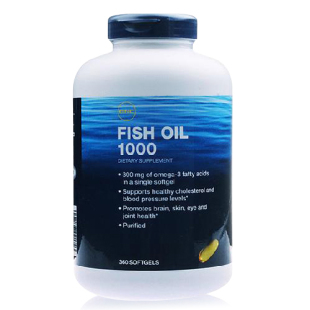  【2瓶包邮】美国GNC深海鱼油360粒含Omega3软胶囊调节血压降血脂