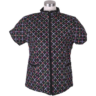 <em>中老年</em>女装棉<em>马夹</em> <em>带袖</em>立领灯芯绒<em>马甲</em>加肥加