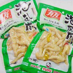  重庆特产 零食 有友山椒泡椒凤爪180g 大包更过瘾