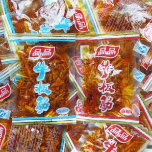  四川特产 牛筋 品品牛板筋250克（散装称重） 超Q劲道(烧烤味)