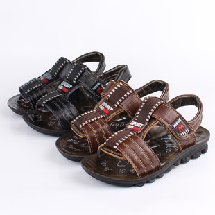  新款 儿童凉鞋 真牛皮沙滩鞋 皮革拼接 653