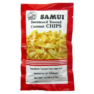  泰国进口特产苏梅香酥椰子片40g 红记SAMUI超好吃零食特价50W