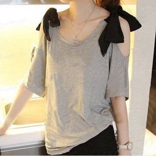 甜美蝴蝶结蝙蝠衫...