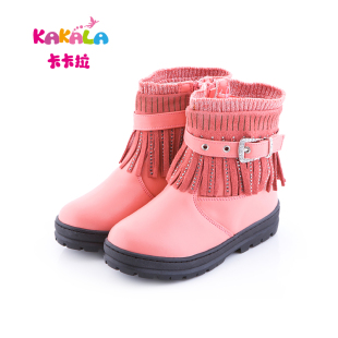  VIP专享 冬款保暖牛皮真皮流苏儿童靴子 甜美公系雪地靴 仅亏一天