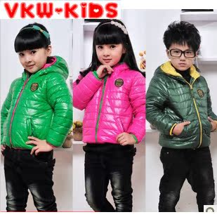  清仓特价 秋冬装童装男女童韩版棉服糖果色儿童棉袄多彩棉服包邮