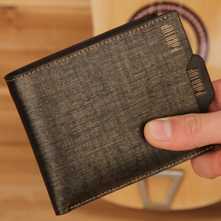  最后一天 金砂商务男士钱包多功能牛皮短款驾驶证真皮钱夹