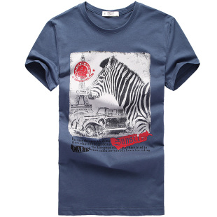  ONE-T/凡兔男士短袖t恤 男韩版休闲圆领打底衫纯色修身男装 潮