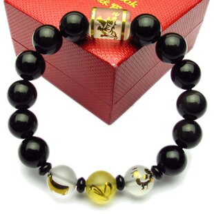  开光正品 蛇年黑曜石属蛇鸡牛者巳酉丑白虎四神兽本命符手链