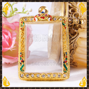  泰国风情饰品-镀金镶钻/镀金珐琅镶钻外壳吊坠/宗教用品 配请