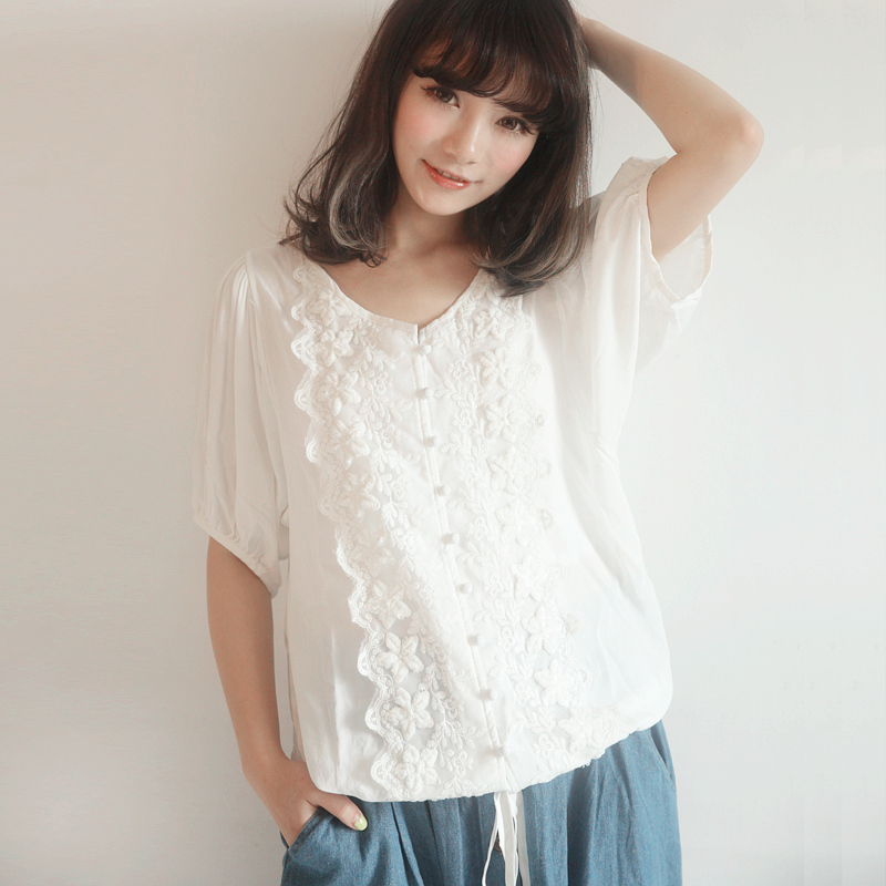 蕾丝刺绣装饰小清新...