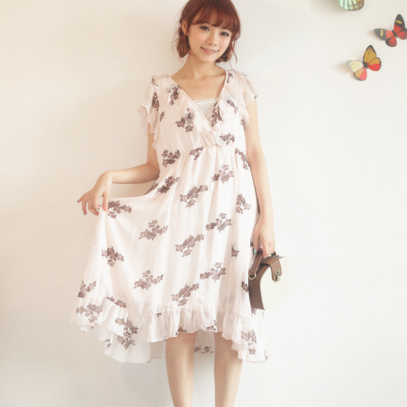 甜美清新荷叶边...