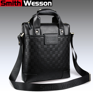  史密斯文森男包商务包 真皮牛皮公文包男士单肩包手提包休闲背包