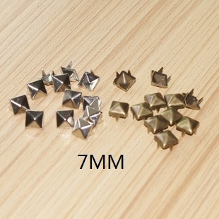  DIY服饰包包鞋子 直径7mm方柳钉柳丁尖钉 多色入