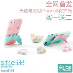  新年礼物正品TTAF stre-it iphone5天使魔鬼翅膀TPU手机保护壳/套