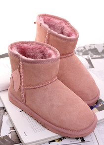2013冬季磨砂皮纯色基础款5854真皮休闲雪地靴保暖舒适女短靴