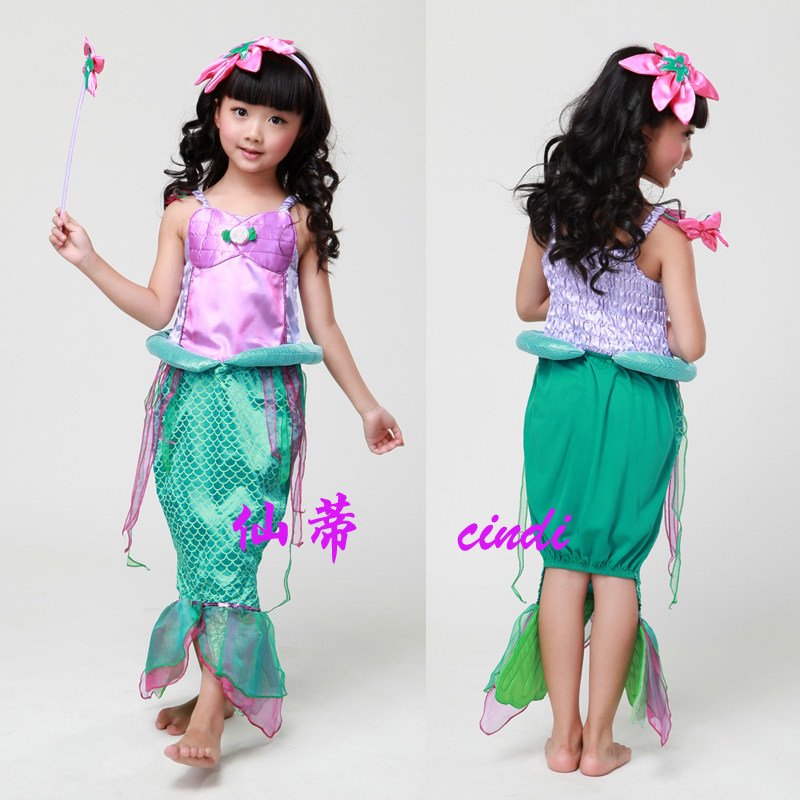 童装迪士尼美人鱼<em>儿童礼服裙公主</em>裙<em>女童</em>秋冬演
