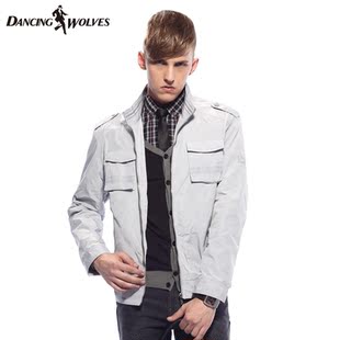  【满188减20】【特卖惠】春装新品 与狼共舞夹克 茄克衫 男装1703