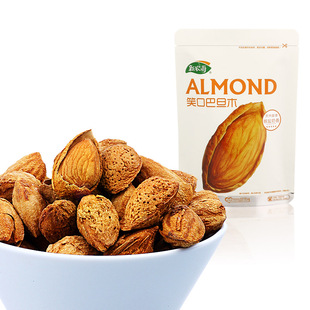  【新农哥】坚果零食特产 美国大杏仁 笑口巴旦木88gx5 新包装
