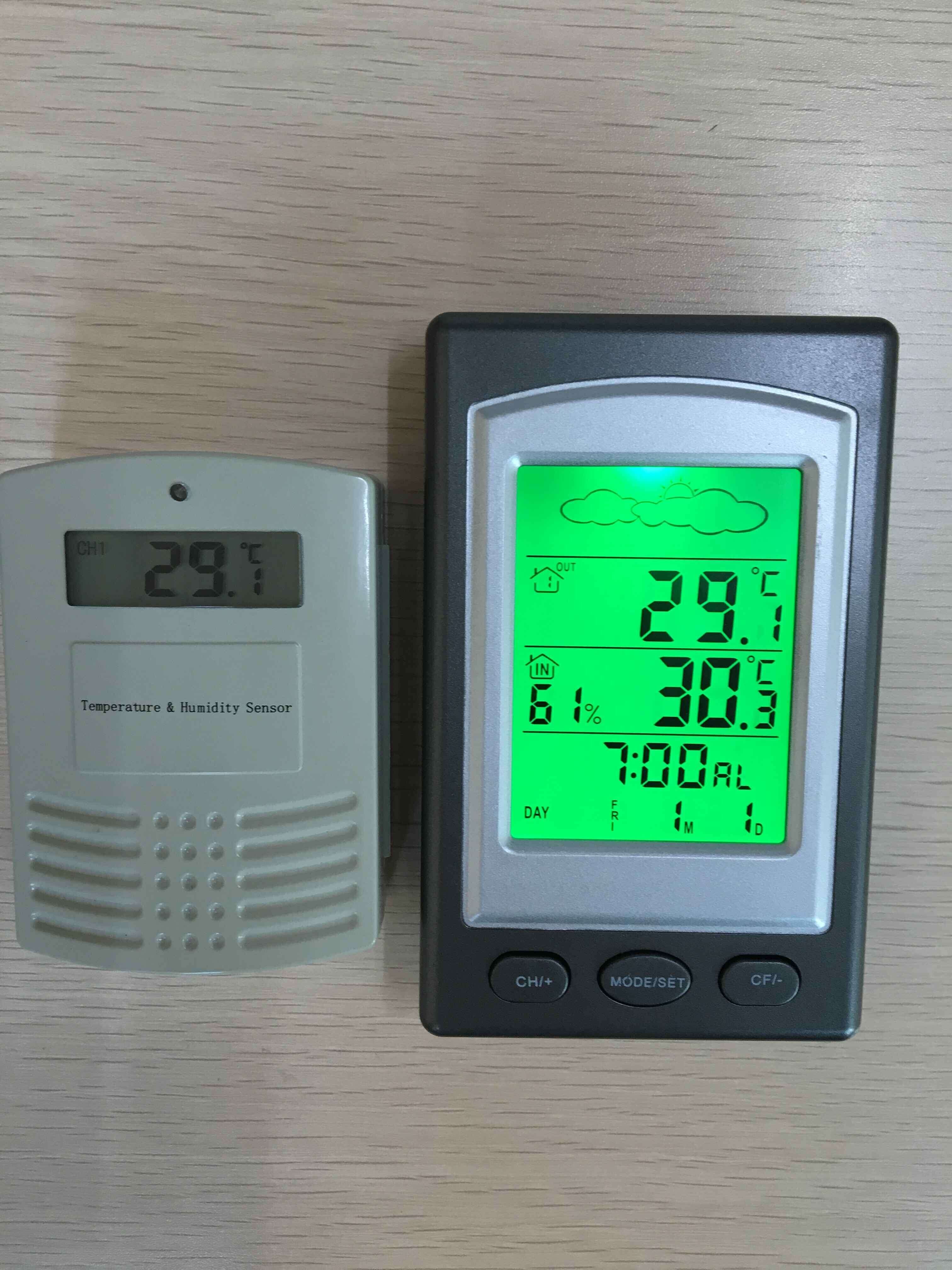 无线温度传感器 电子温湿度计带背光 闹钟 天气预报 无线温度计在类目 生活电器, 其它生活家电, 电子温湿度计中 - 来自Buy2taobao.com提供专业的淘宝代购服务