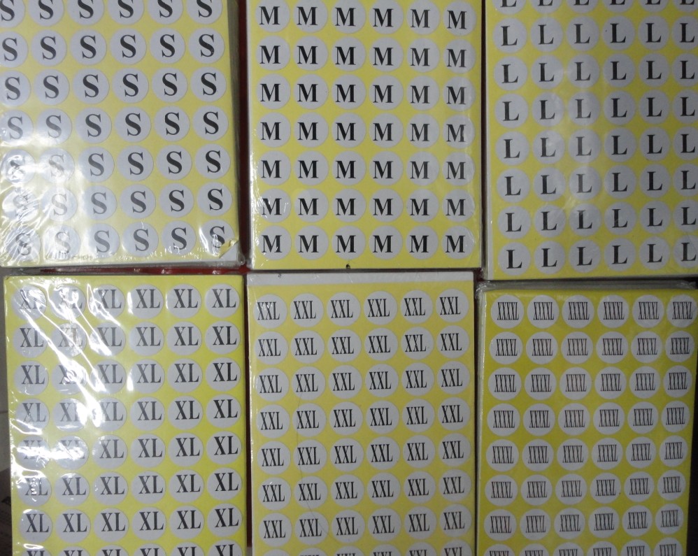 白底黑字圆形尺码贴不干胶服装尺寸贴尺码标签XS-6XL现货供应厂家|msdalam kategori Perniagaan/perabot pejabat, perabot kedai pakaian, label pakaian - dari Buy2taobao.com untuk memberikan perkhidmatan ejen Taobao profesional membeli