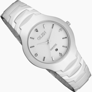  GLEN/格伦正品陶瓷手表 时尚陶瓷女表 陶瓷情侣表 女士表 黑白色