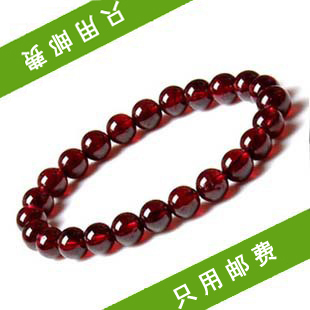  【付邮试用】正品6mm天然酒红石榴石手链 小巧可爱女生水晶饰品