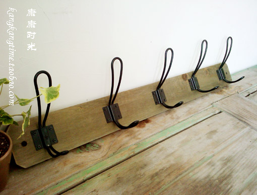 {康康时光} 旧木色3钩/5钩(大小钩组合)挂钩挂衣钩衣帽钩 实木|msdalam kategori penyatuan simpanan, Keluarga peralatan kemasan, Hook/cangkuk melekit - dari Buy2taobao.com untuk memberikan perkhidmatan ejen Taobao profesional membeli